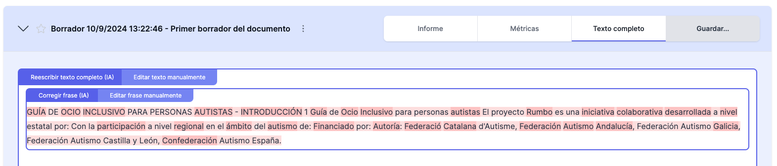 Botones de edición de texto